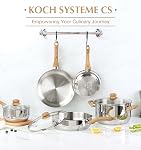 KOCH SYSTEME CS Ensemble d'articles de cuisine en acier inoxydable 10 Pièce, 18/10 Pots en acier inoxydable et ensemble de casseroles avec base à trois couches, poignée de bakélite résistant à la chaleur, kit de cuisine à induction, non-toxic