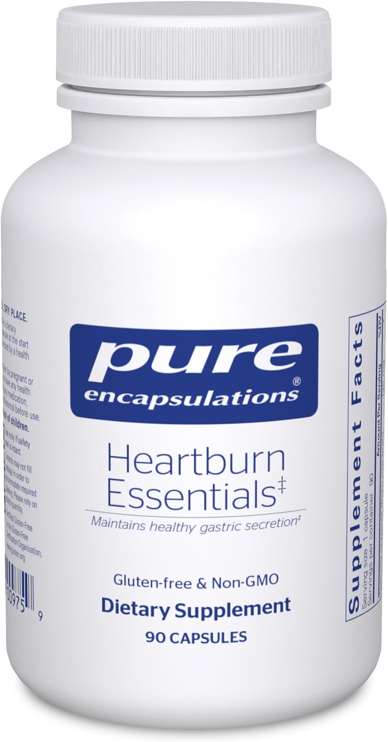 Heartburn Essentials - Dietary Supplement Helps Decrease Occurrences of Occasional Heartburn & Indigestion - with Slippery Elm Bark - 90 Capsules
