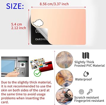 Video Game Cute Pink Cartoon Debit Card Cover Sticker Decal Skin(8 Pack) Aesthetic Art Decor Gifts Merch Supplies for EBT Debit Transportation Key Cover Personalizing Bank Card