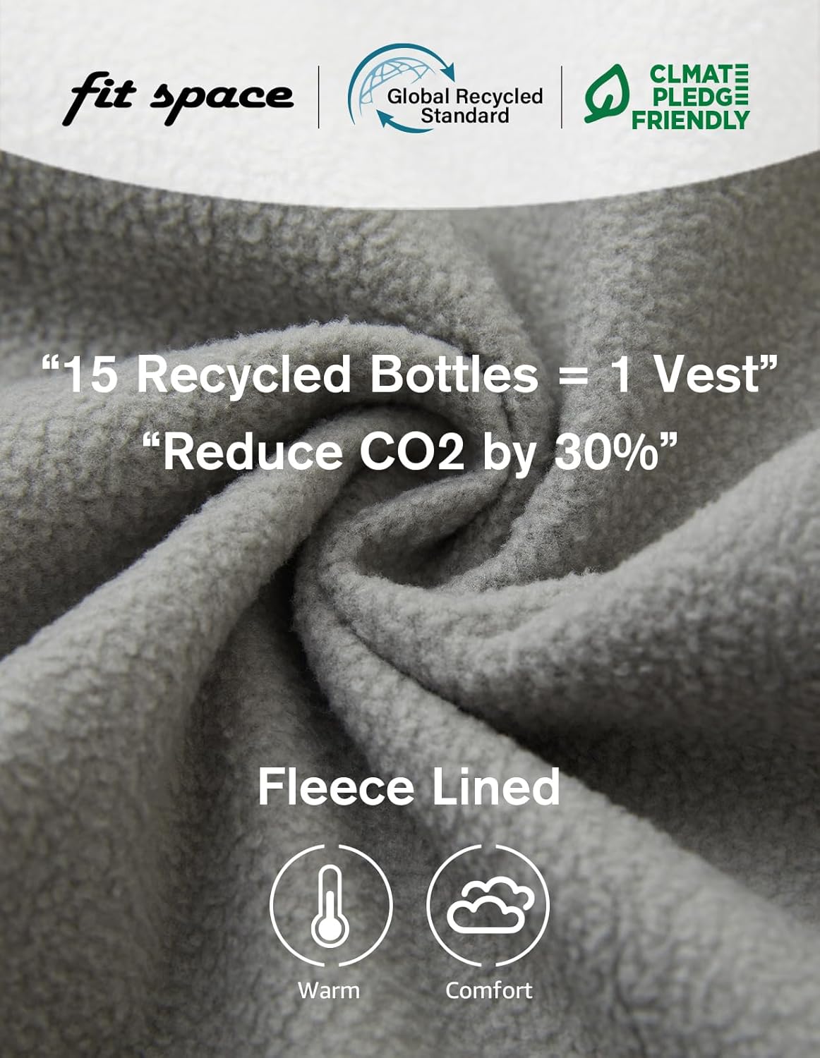 fit space Men's Lightweight Vest Softshell Sleeveless Windproof Jacket with Zipper Pcoket Cycling Travel Hiking Running Golf - Image 6