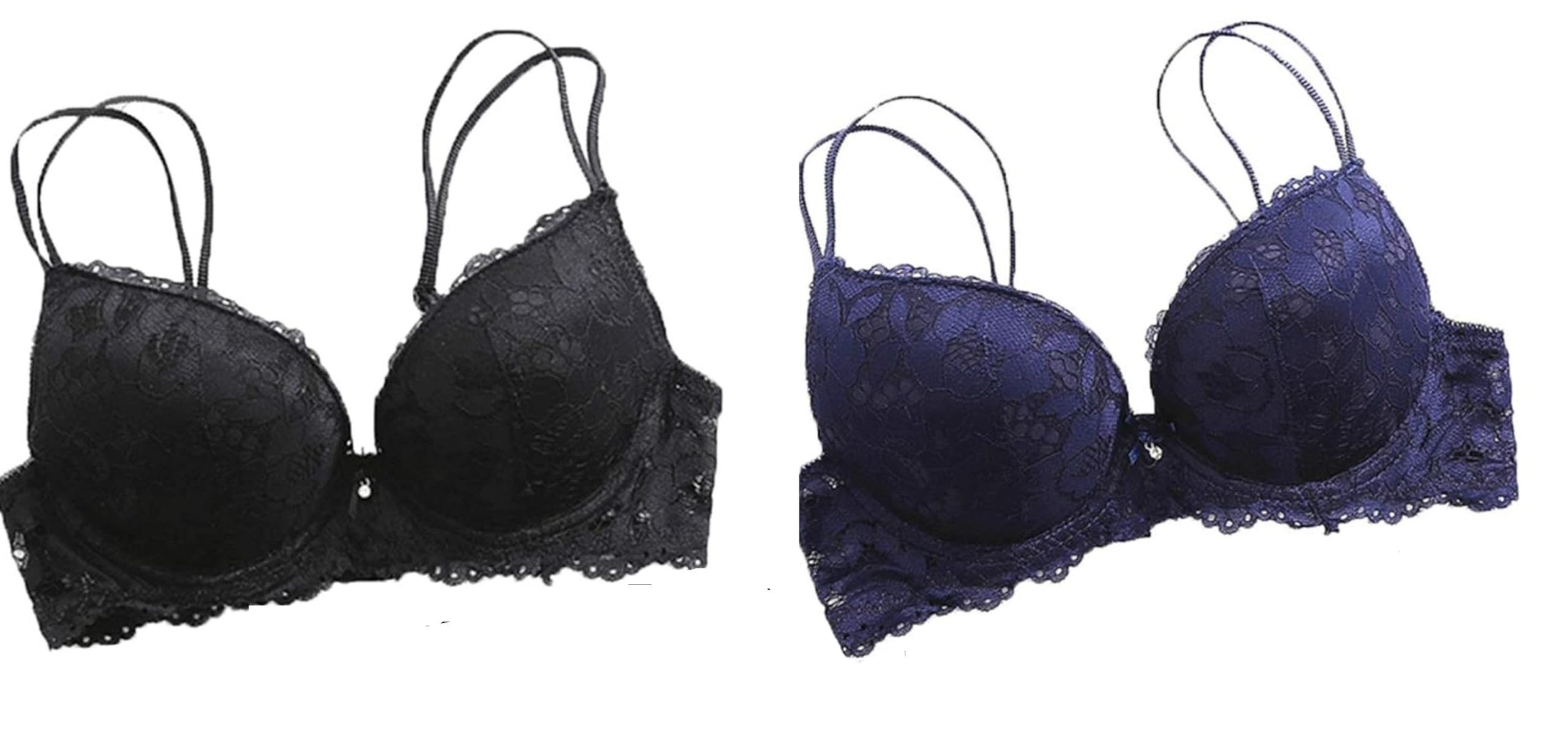 Women Fancy Stylish Black and Blue New Women Bra, Women Bra, Women Sexy Bra, Lace Bra for Honeymoon
