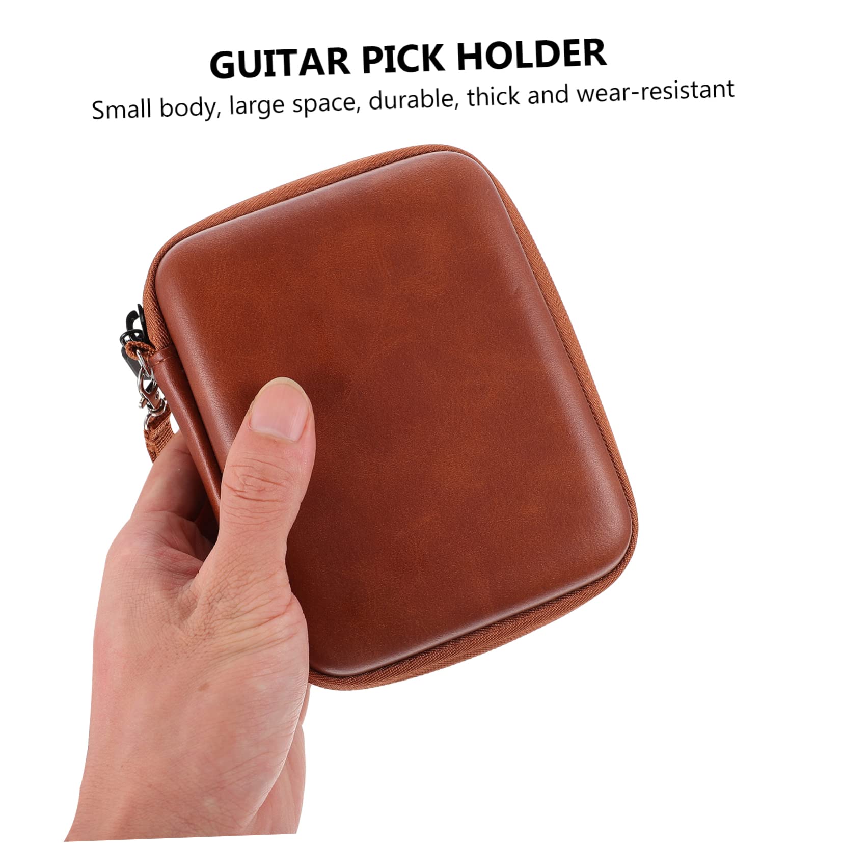 ERINGOGO Guitar Pick Bag Case Stop Losing Picks Pu Easy Zipper Access Travel-friendly