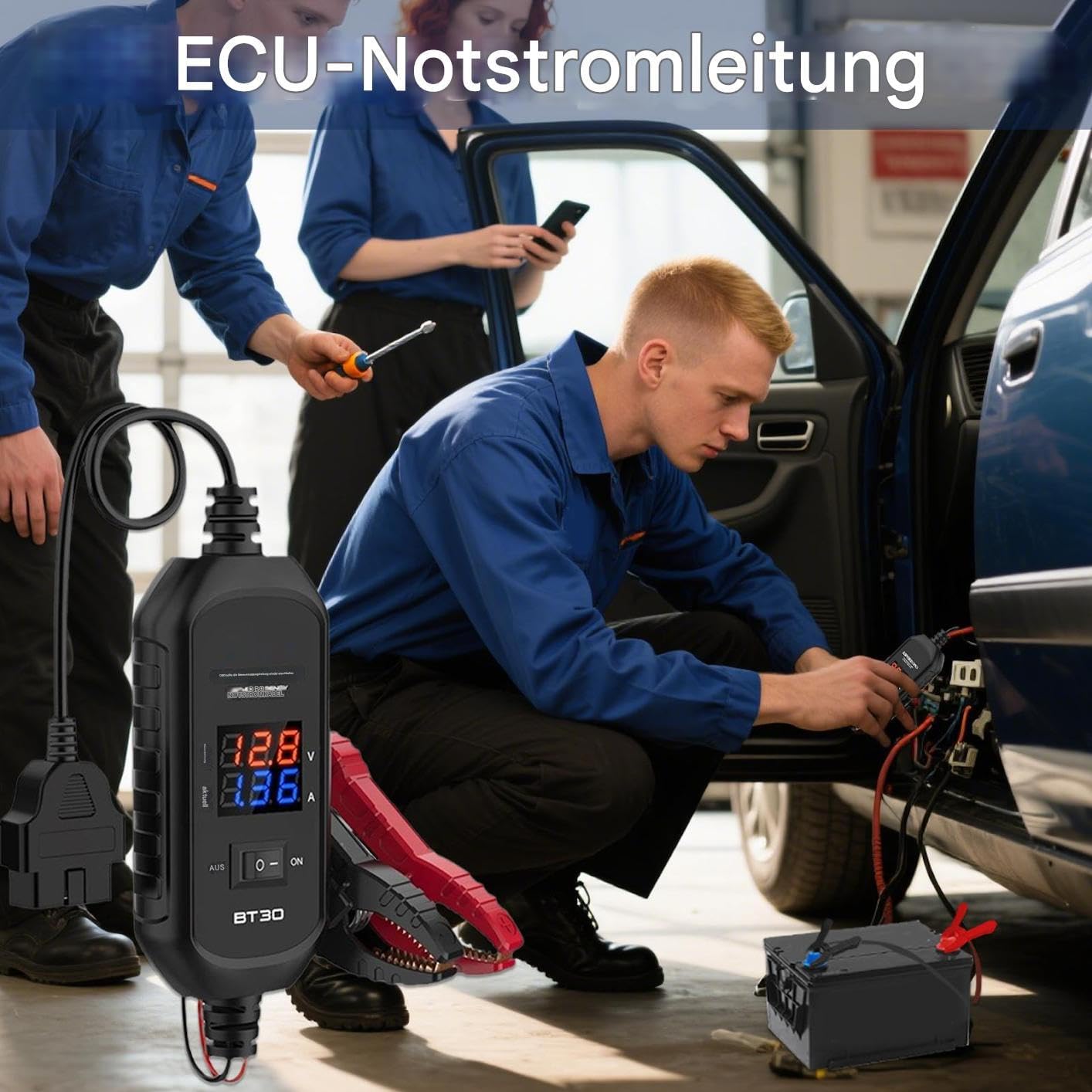 Salvamemoria per Batteria Auto Dispositivo Memoria Auto Cavo Alimentazione | Connettore Alimentazione Pronto all'Uso Protettore per Manutenzione Auto Riparazione Autoveicoli Camper