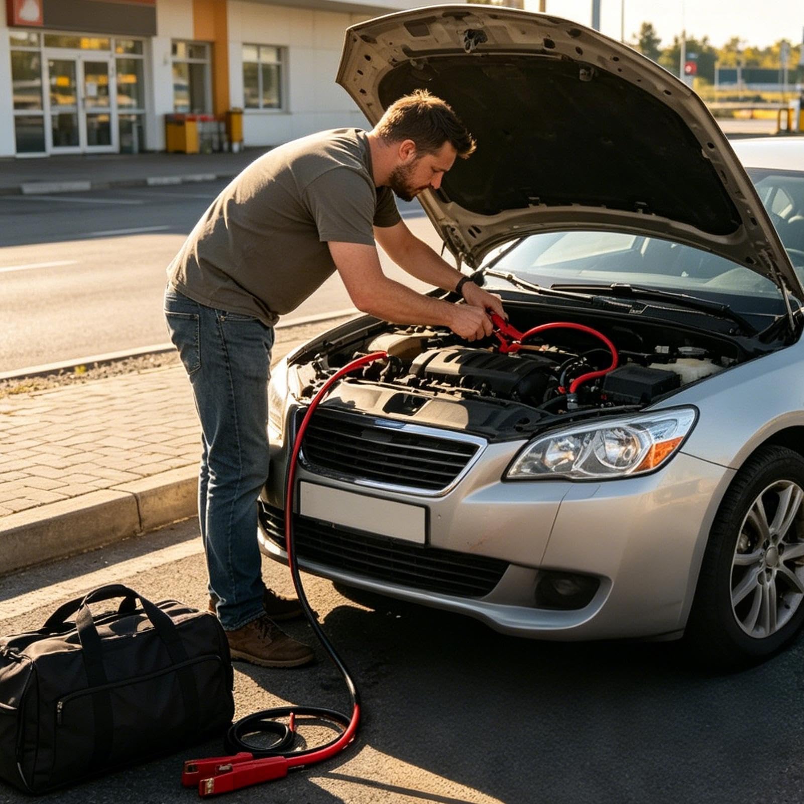 Generisch Automobil Batterie Starthilfekabel 20-teiliges Set | Starter-Booster-Klemmkabel Für Anhänger Limousine Lkw Suv Pickup Wohnmobil Zuhause Garage Und Werkstatt