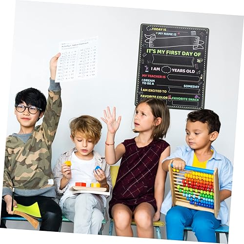 Miniatura 7 de VILLCASE Tabletas de escritura para niños de jardín de infantes, 2 unidades, tablero de mensajes de densidad para niños, calendario magnético,