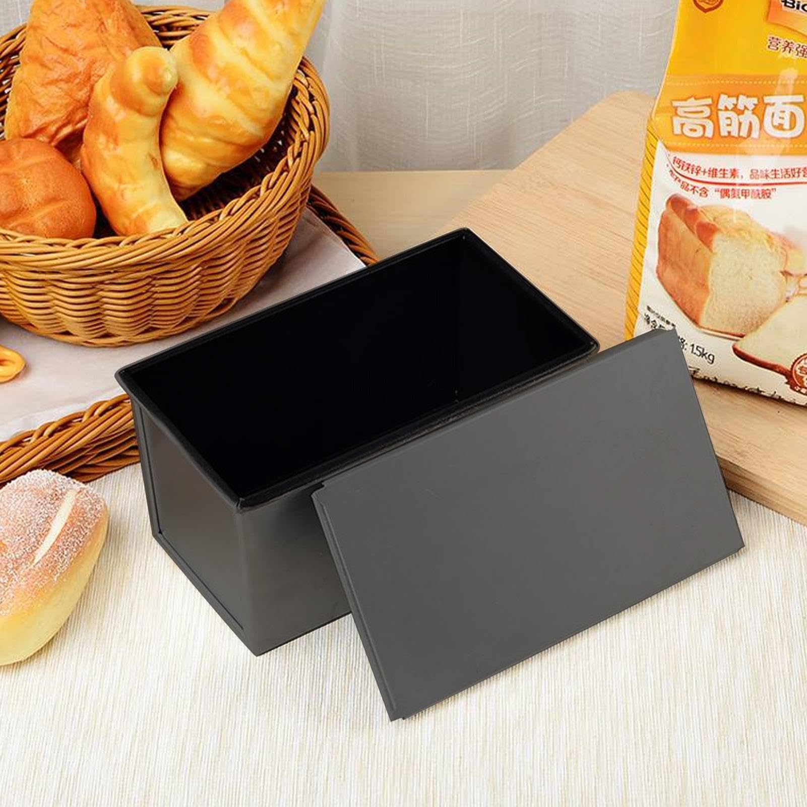 Bandeja Para Tostadas De Aluminio - Molde Para Pan Antiadherente, Cajas Con Tapa, Bandeja Para Hornear De Fácil Liberación, Herramienta De Cocina Duradera | Solución Para Hornear Pan Para El Hogar