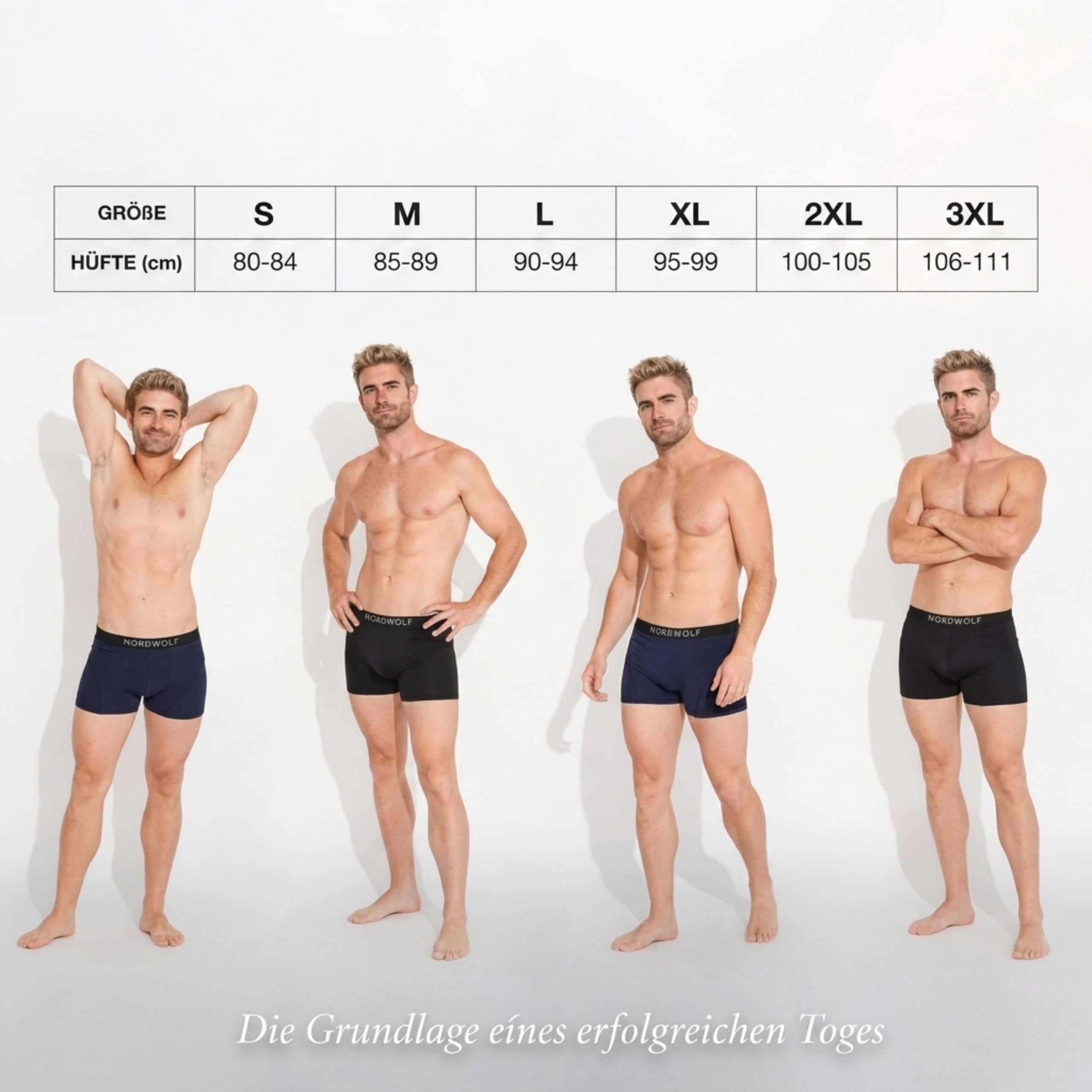 NordWolf Boxershorts Herren, Weiche Atmungsaktive Strapazierfähige Unterhosen Männer, Lange Herren Unterhosen, Pack x4 Modalstoff, Bequem Langlebig, Geschenk.