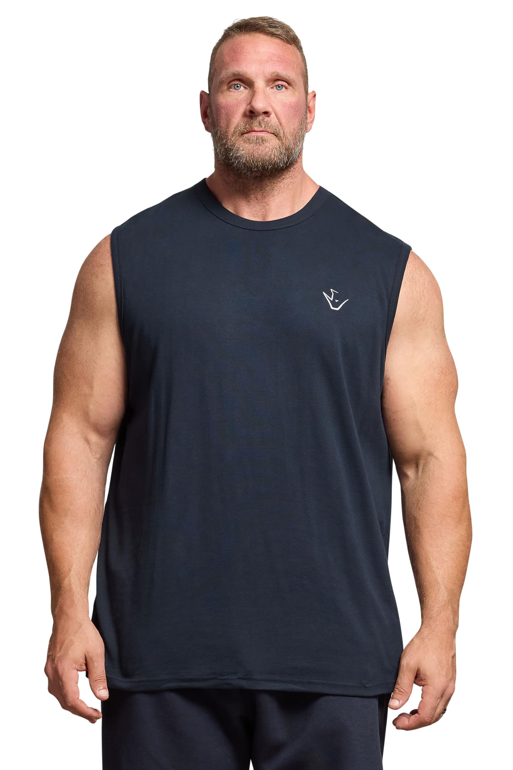 Badrhino Men's Navy Ironrhino Big & Tall Blue 'Rest Day' Vest - Plus Size Curve