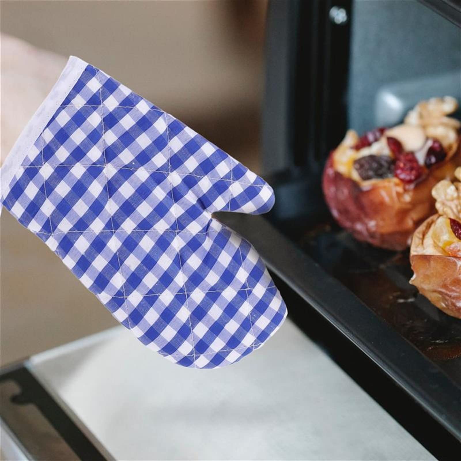 Gants résistants à la Chaleur, Gants en Polyester for Micro-Ondes, Gants de Cuisine et de pâtisserie for Enfants(Sky Blue)