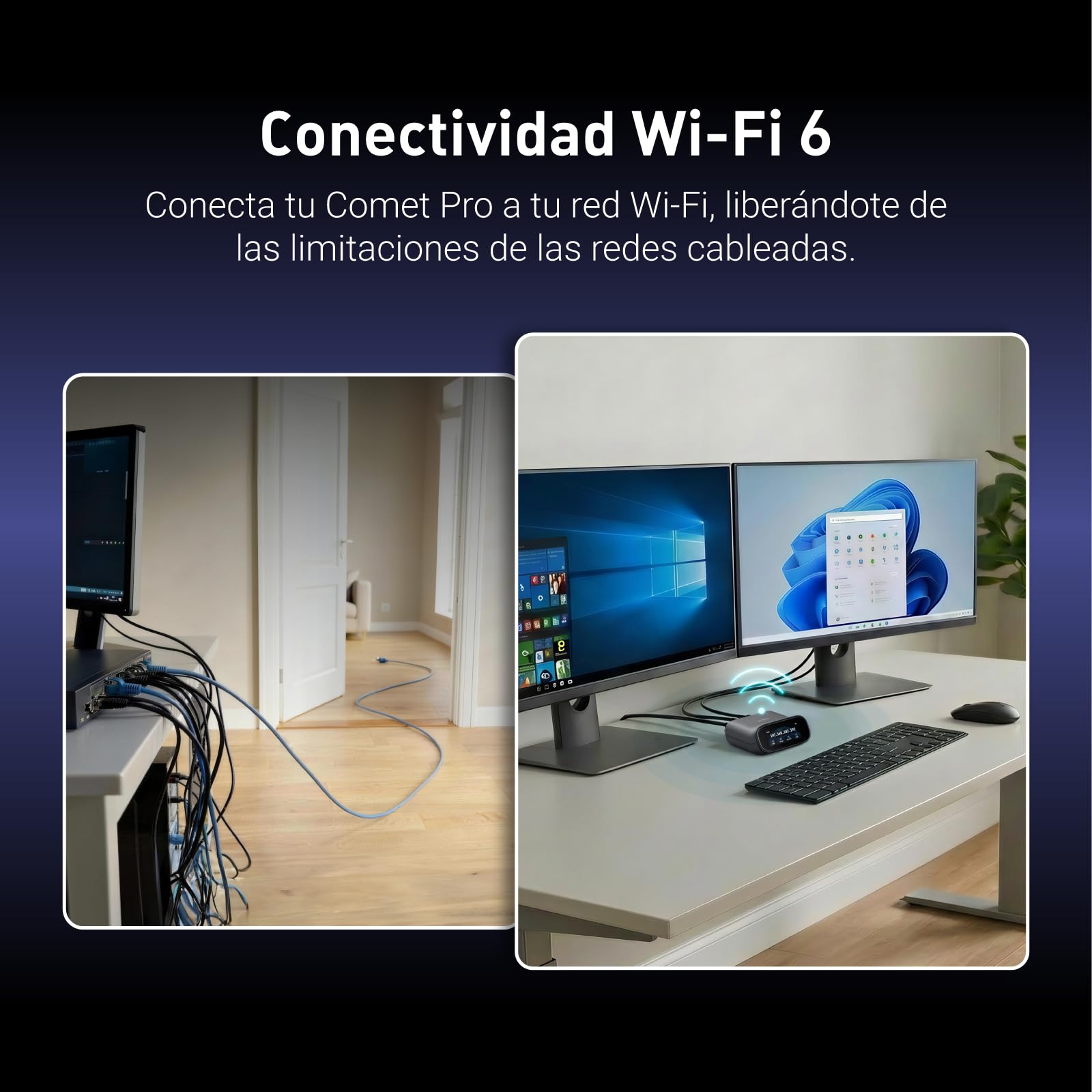 GL.iNet Comet Pro (GL-RM10) KVM remoto a través de Wi-Fi, Wi-Fi 6 de doble banda, paso 4K a 30FPS, pantalla táctil, eMMC de 32 GB, soporte a escala, acceso remoto para recuperación de desastres