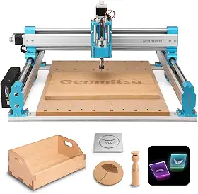 Fresadora CNC Genmitsu 4040-PRO para fresagem, corte de metal, acrílico, controle GRBL, acionada por parafuso de avanço, gravação de 3 eixos, área de trabalho de 40 x 40 cm x 7,9 cm