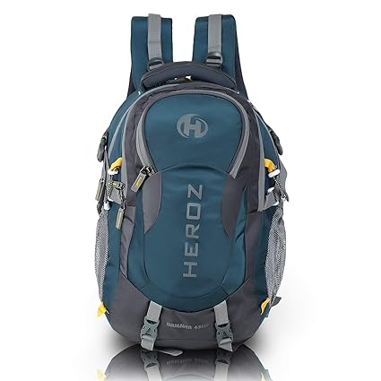 HEROZ Hammer Unisex Nylon 45 L Travel Laptop Backpack Water Resistant Slim Durable Fits Up to 17.3 Inch Laptop Notebook (All) (Grey & A. Blue 1000)