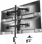 monTEK Extra-Long Monitor Arm for 17-32" Screens, 22 lbs | Articulating desk mount, extended reach, height adjustment, tilt, swivel, clamp/grommet bases and VESA 75/100