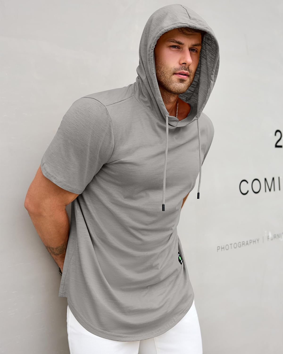 Aiyino Men's S-5XL Athletic Hoodies Sport Sweatshirt Solid Color Fashion Pullover - Image 4