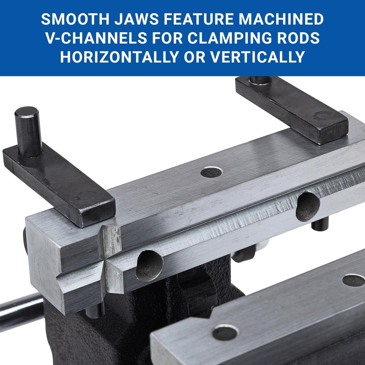 Yost MV-5 Multipurpose 5" Wide Jaw Homeowners Bench Vise | Industrial & Workshop-Grade Work Table Mechanic Tools for Wood Working, Metal Works, & DIY Projects | 360° Swivel Base | Includes 4 Jaw Dogs