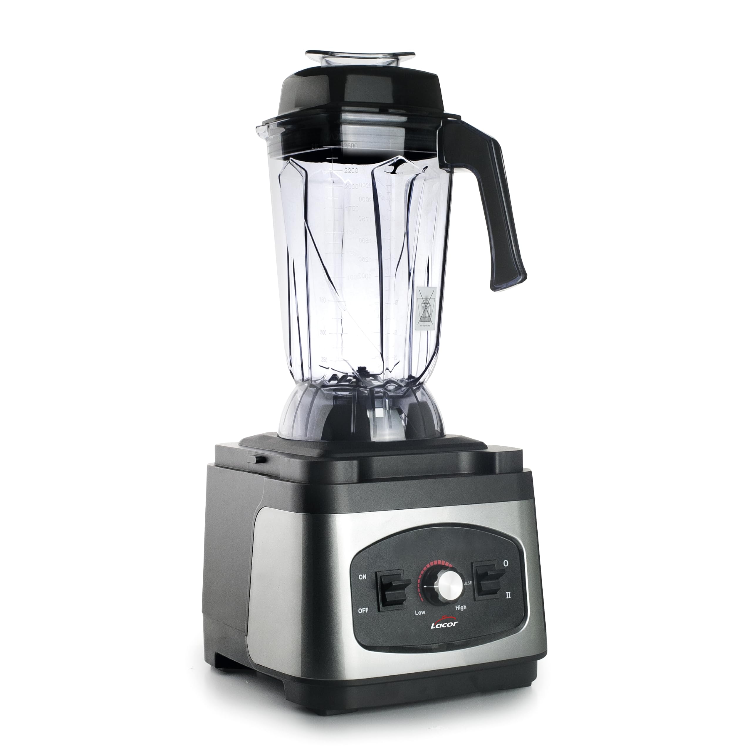 LACOR - 69595 - Batidora Profesional Mixplorer de Alto Rendimiento, 1680W, 2,5 L, Tritán BPA Free, 23.000 rpm, 6 Cuchillas de Acero Inoxidable, Trituradora de Hielo, Frutas Congeladas y Frutos Secos