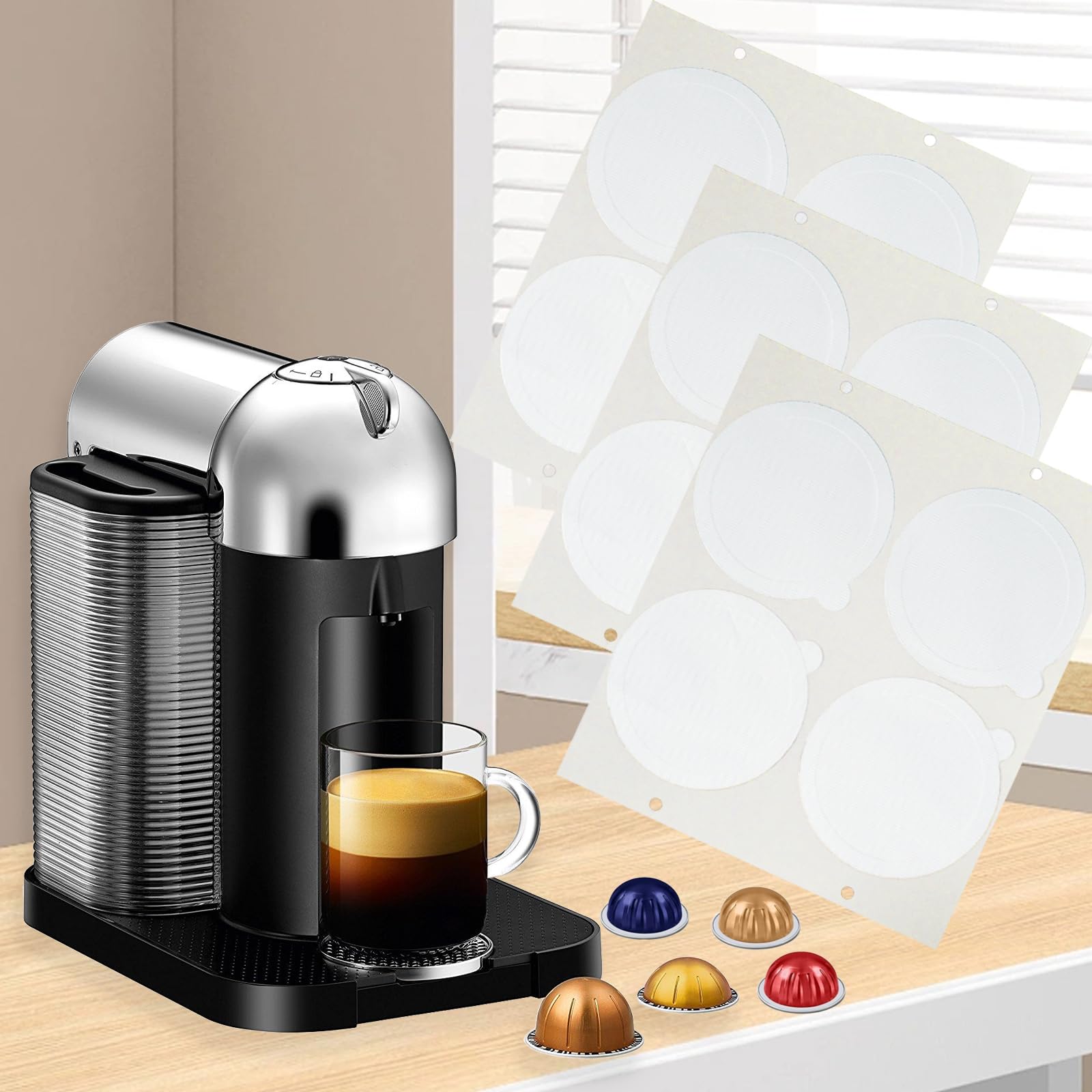 YNR - Lot De 100 Couvercles En Aluminium 62 Mm - Pour Capsules De Café Réutilisables - Économique Et écologique