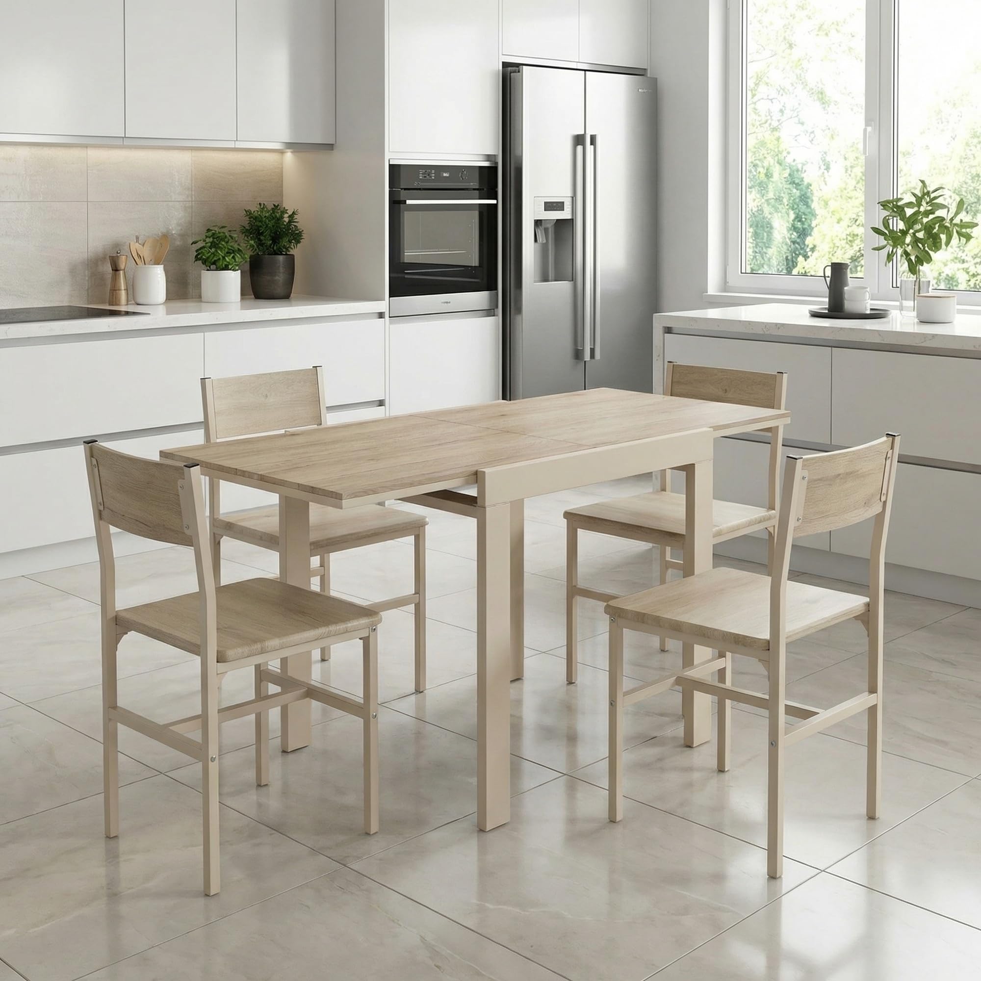 yelloo SANREMO Tavolo Bar Cucina Colore BEIGE 70x70 Allungabile 140 cm Tavolino Mod. SANREMO