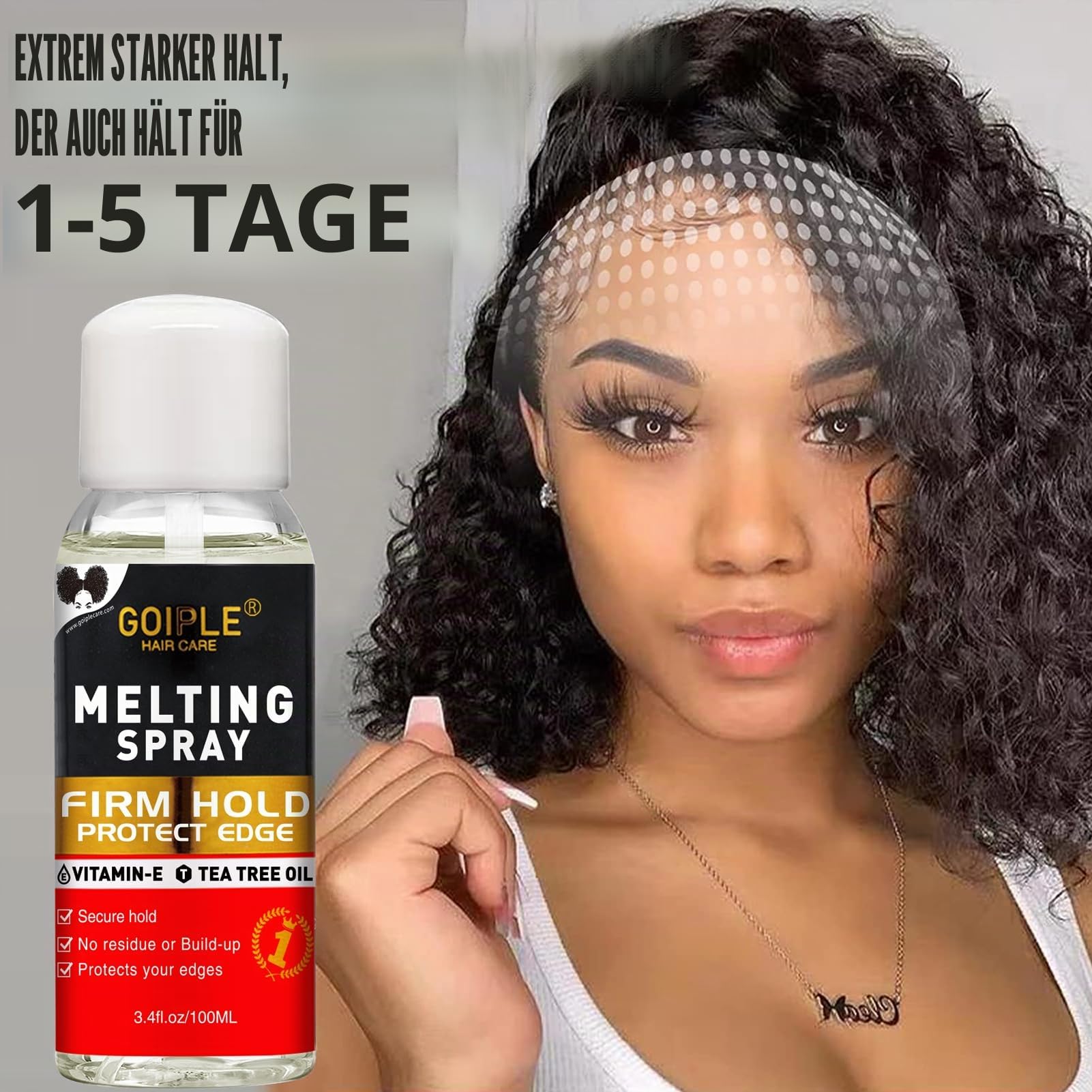 Haarverlängerungs-Kleber-Spray-Set, Lace-Front-Perücken- und Verschluss-Kleber, kein Schmelzen für Perücken & Extensions