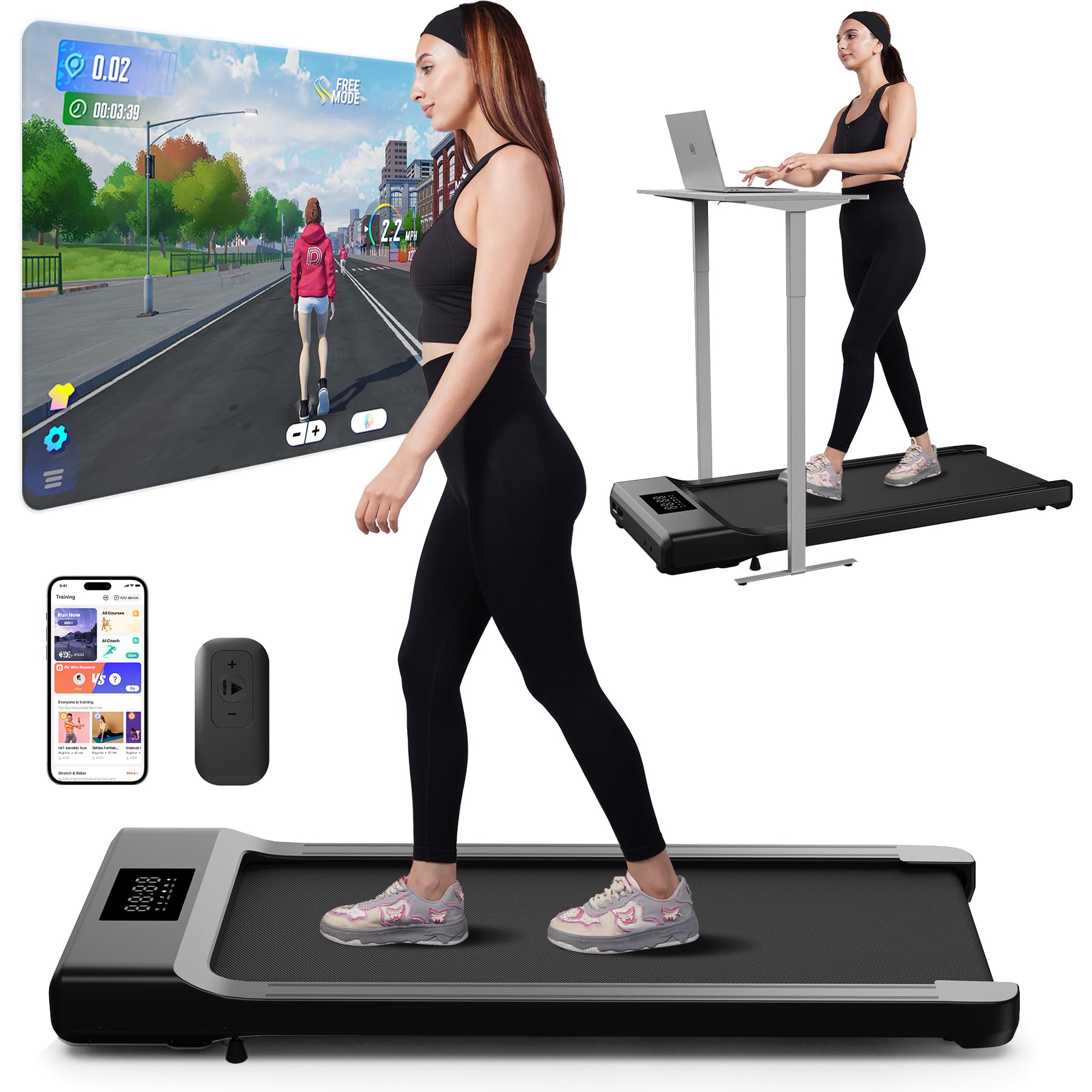 Tapis De Course Pliable Superun - Inclinaison 6%, Charge Max 158kg, Contrôle APP, Moteur Silencieux 2573W - 6