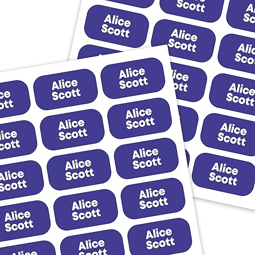 120 etiquetas adhesivas de color para nombre personalizadas para ropa, bolsas escolares, botellas y más, etiquetas adhesivas precortadas seguras