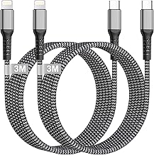 iPhone USB C Cable 3M 2 Pack [MFi Certified], USB C to Lightning Cable Fast Charging Cable Nylon Lightning Cable iPhone Wire Charger for iPhone 14 Pro Max/13/12/11/X/XR/XS/SE/8, iPad, AirPods