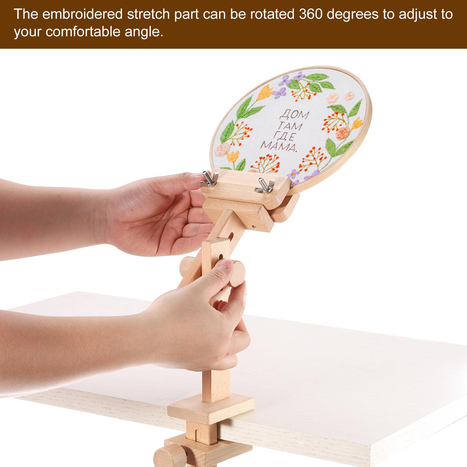 PATIKIL Embroidery Stand with 7" Hoops - Image 4