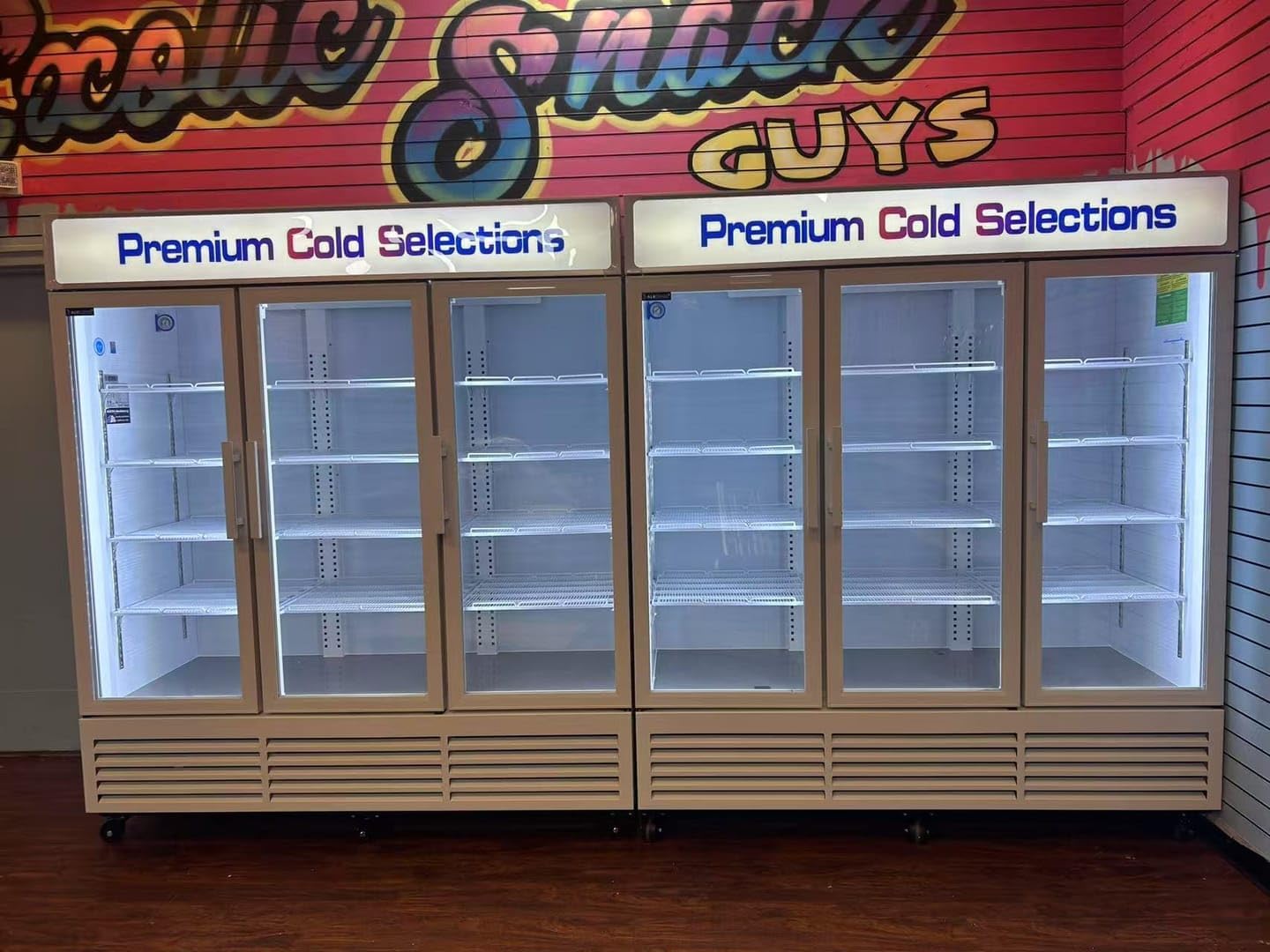 Commercial Beverage Refrigerator Display Fridge, Three Glass DoorMerchandiser Drink Cooler with LED Light Adjustable Shelves,ETL Approval,63.5 Cu Ft, (Wheels Included)