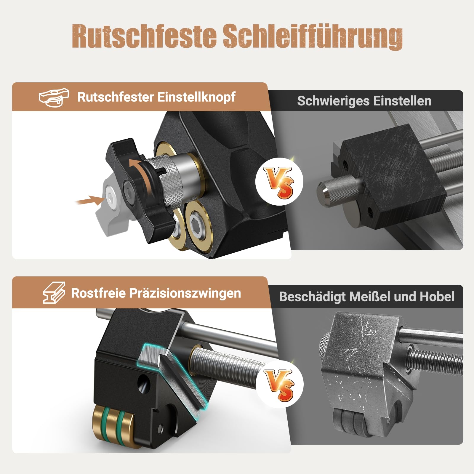 HONGDUI Schleifhilfe Stechbeitel Kit, mit Schärfhalter, Winkelvorrichtung, Schnelle Winkeleinstellung und fixierung, Schärfen für Meißel und Hobel Breite 0.25-8.1cm-HD34