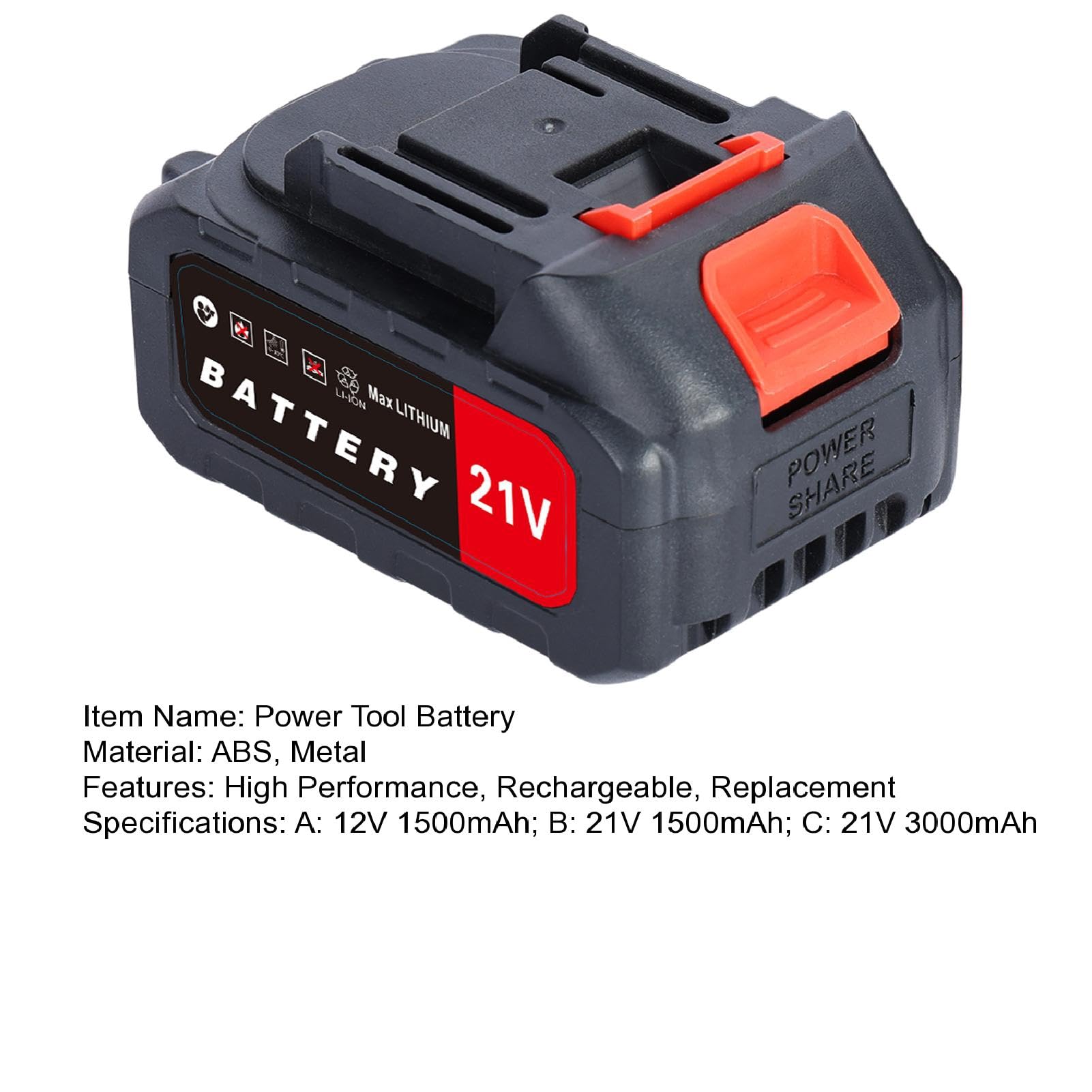 Weed Eater Batería de repuesto, batería recargable para herramienta eléctrica para cortadora de malezas, cortacésped, tijeras de podar, soplador de hojas, herramientas eléctricas 21 V 1500 mAh