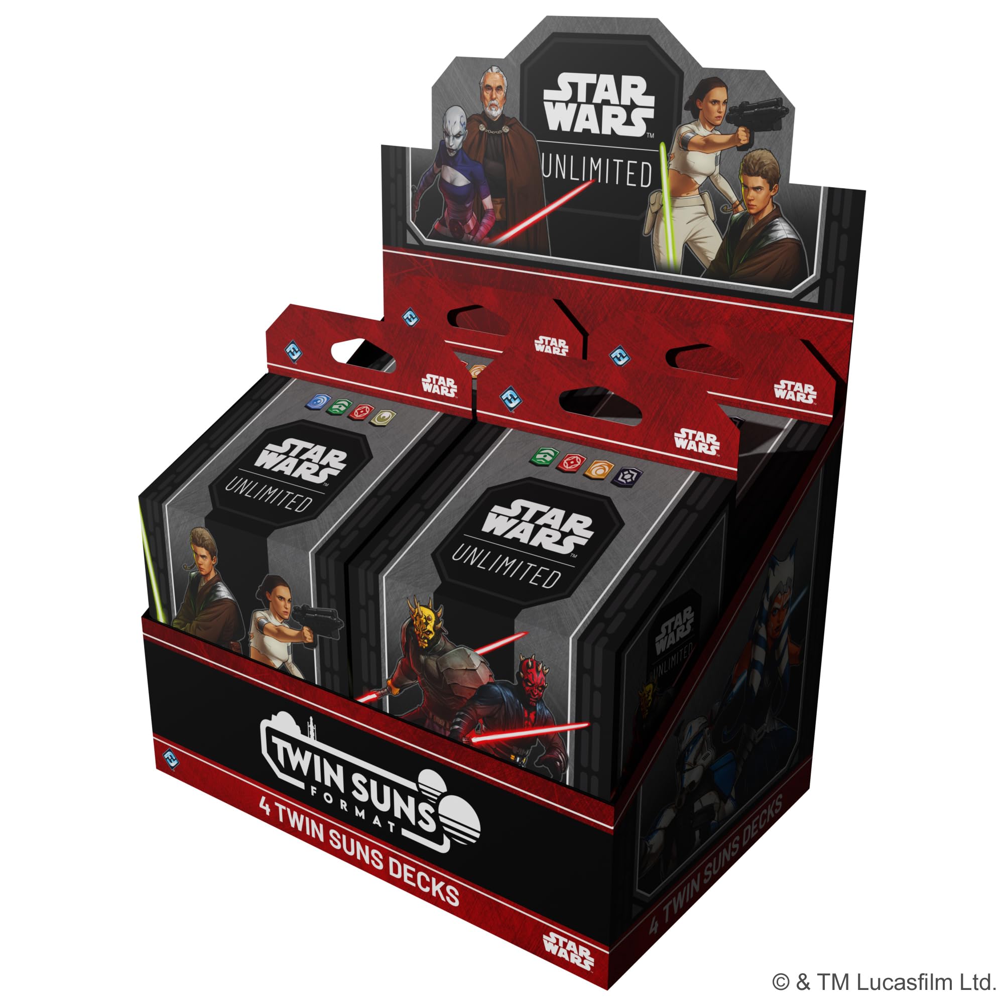 Asmodee Star Wars: Unlimited TCG, Twin Suns Display DE MAZOS