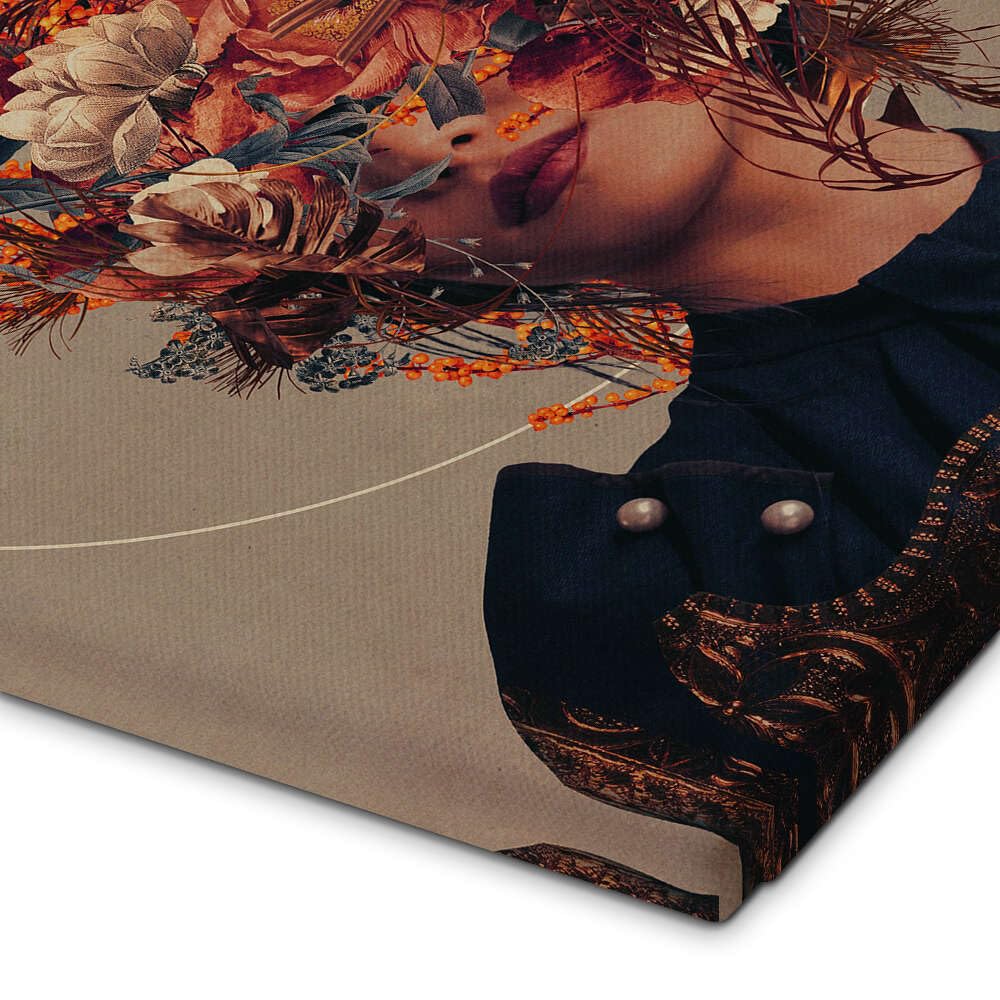 Posterlounge Autumnish beige elegance Stampa su tela | 50 x 70 cm di Frank Moth Quadri Decorazione per pareti