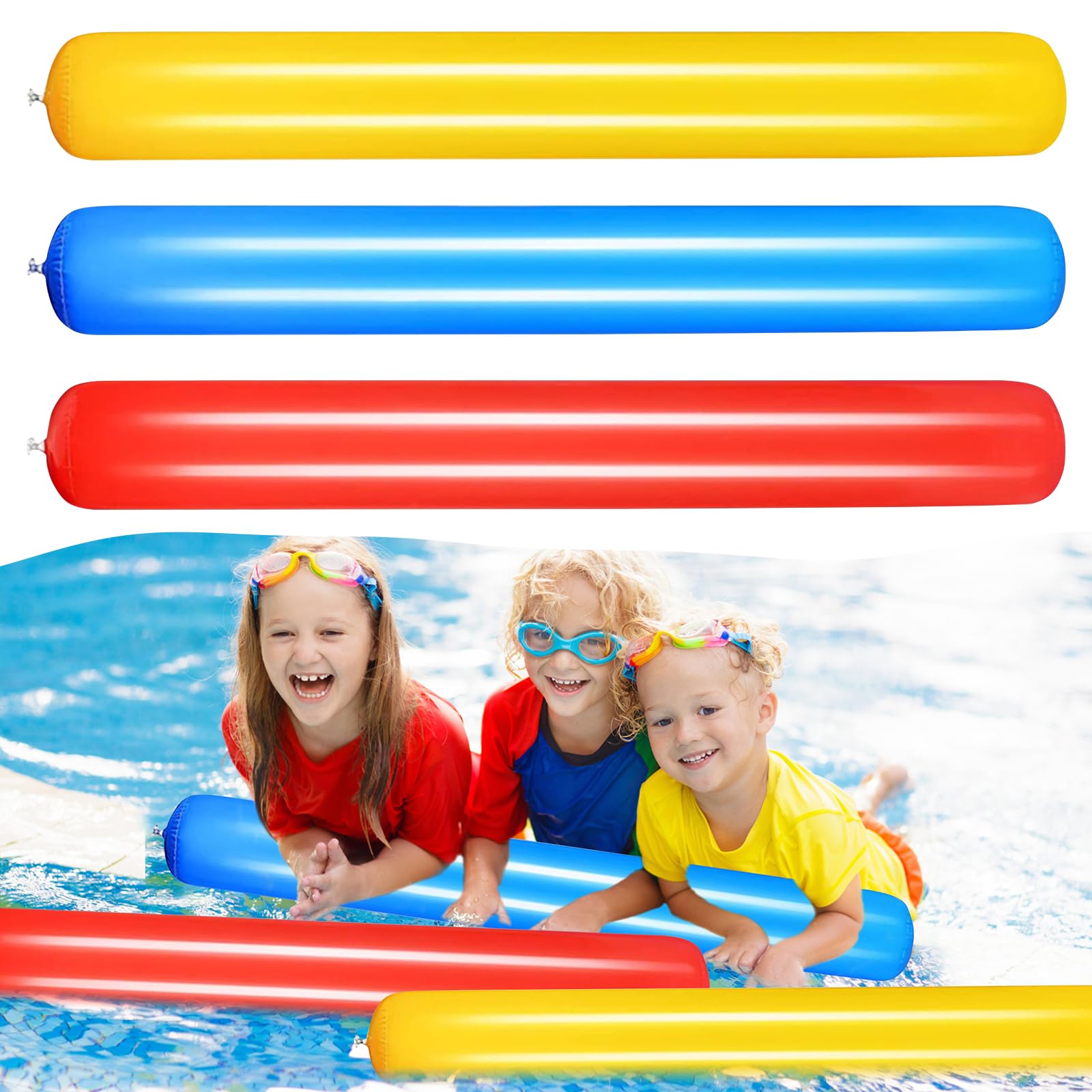 Frite Piscine Blanche Frite Piscine, Shallyong 4 Pièces Nouilles Piscine Gonflable, Nouilles De Piscine, Jouet Flottant, Bouée Piscine, Pour Le Parc Aquatique De Plage Fête De Piscine Flotteur Piscine 1.48m