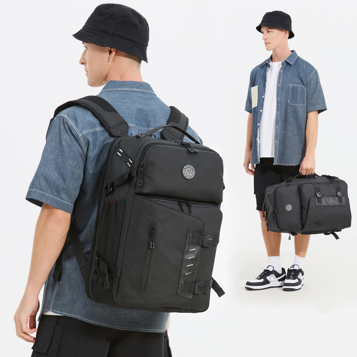 SWICKY 40L Travel Backpack for Men – TSA Friendly Carry-On, 17.3" Laptop Sleeve, Water-Resistant, Quick-Access Phone Pocket, Large Weekender for Travel & Commute - Image 9