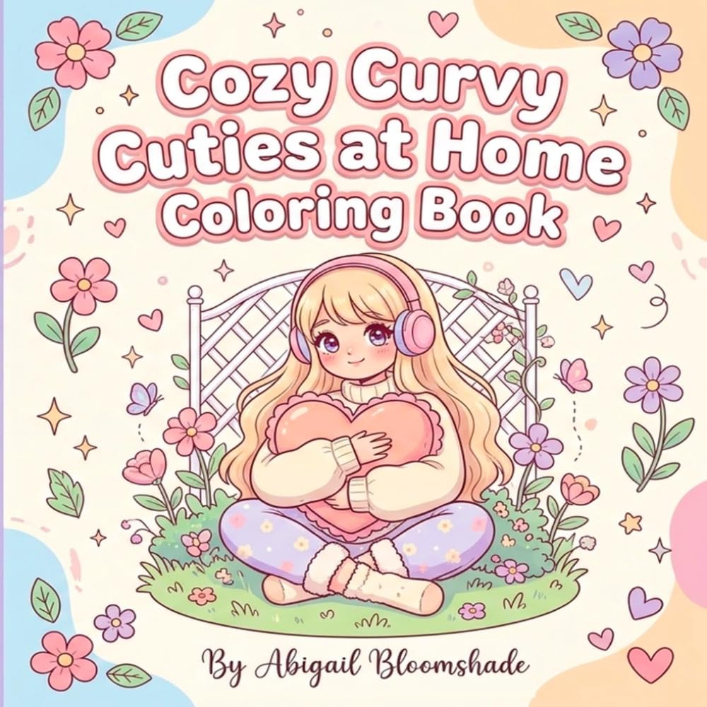 Cozy Curvy Cuties at Home: A Relaxing Self-Love Coloring Book with Adorable Plus-Size Characters, Cozy Home Scenes, and Mindful Moments