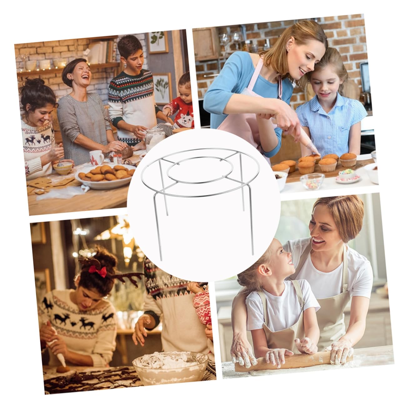 Alipis Lot De 3 Grilles De Refroidissement Compactes en Acier Inoxydable pour Gâteaux Desserts Accessoires De Pâtisserie