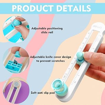 1 Pcs Circle Cutter,Circle Cutters For Crafts,Circle Paper Cutter,Circle Cutter Paper,Round Paper Cutter,Multi Purpose With Bottom Blade Guard, Easy Operation, Smooth Cutting