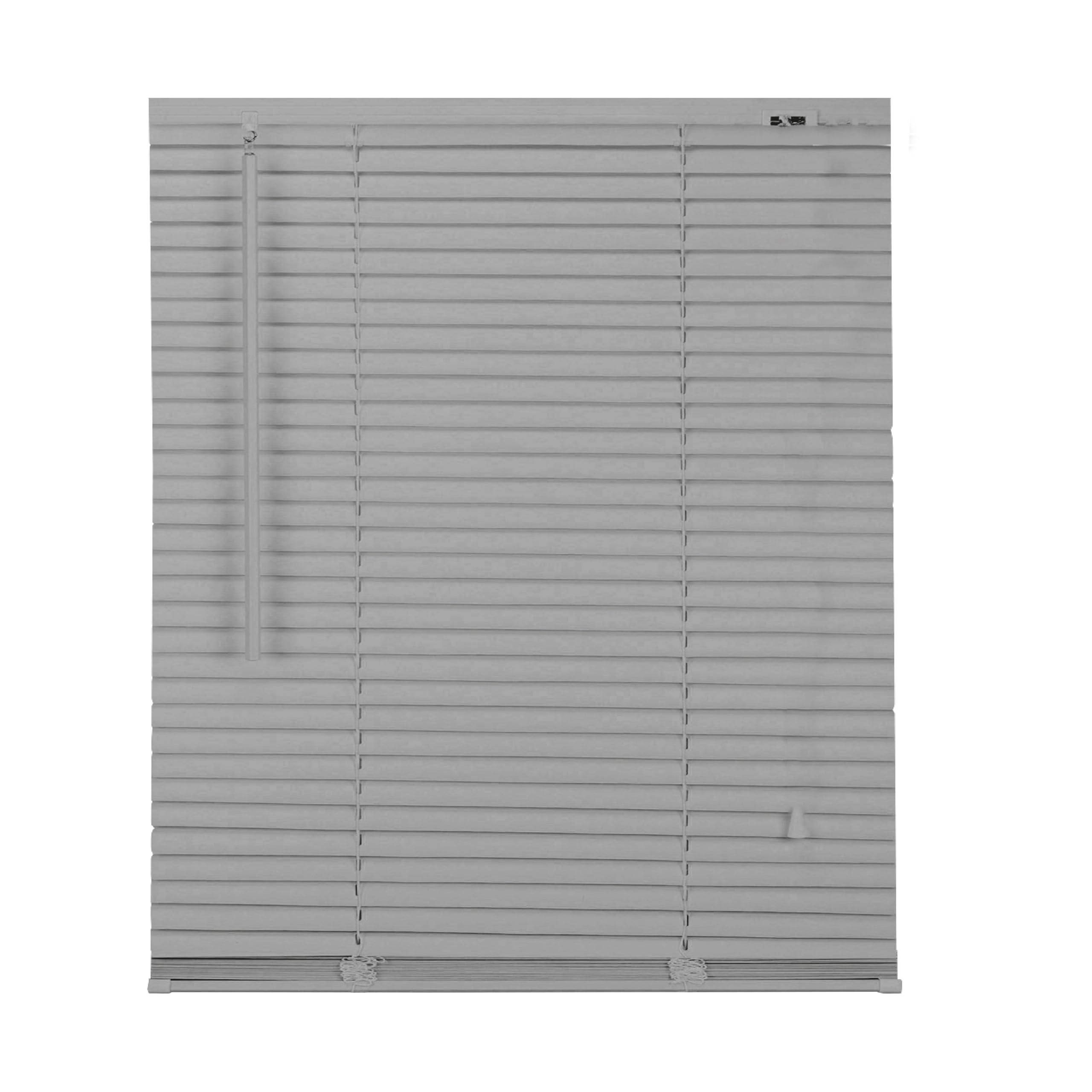 APEX FURNISHINGS Made to Measure PVC Venetian Blinds - 25mm Slats Easy Fit Window Blinds Child Safe Fittings Windows Shutters for Home Office (Grey 114W x 150L cm)