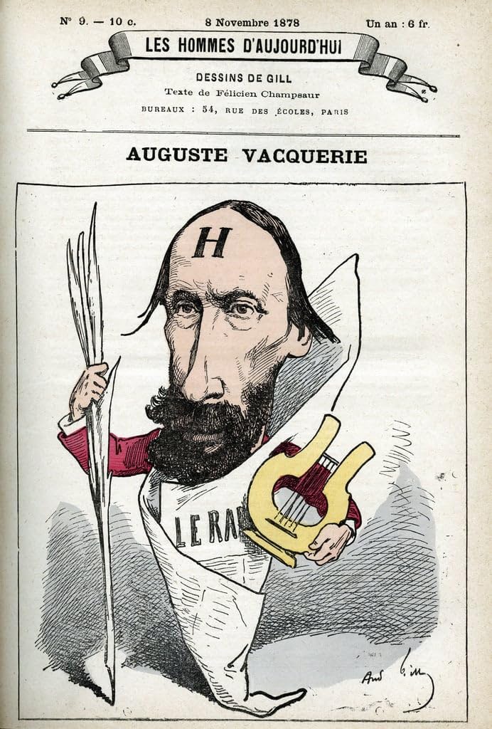 Cuadro en lienzo de Auguste Vacquerie por Andre Gill para pared de dormitorio (60x90cm) 5