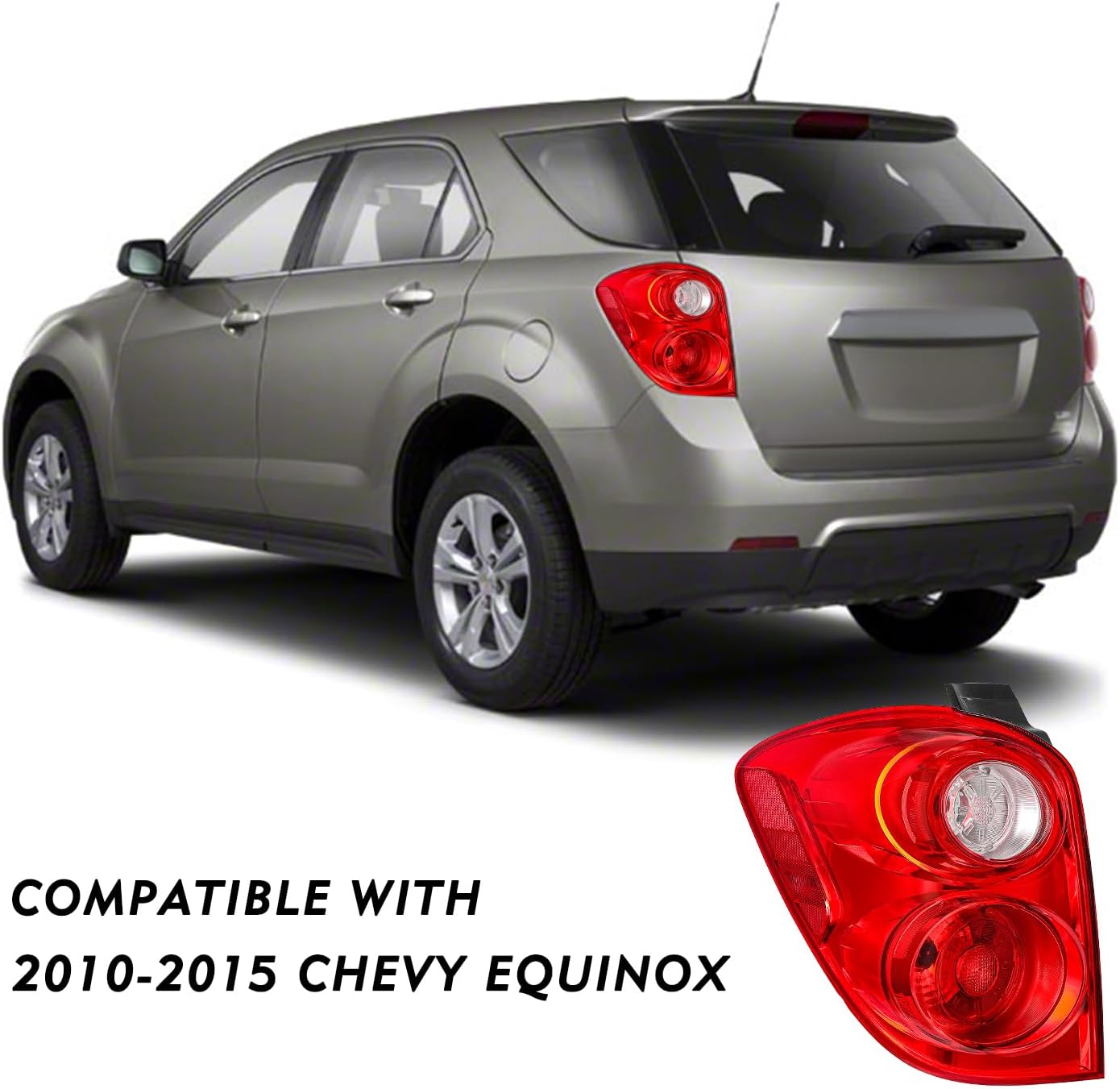 OEM Tail Light Assembly Replacement Fits 2010-2015 Chevy Equinox Rear Outer Tail Lamp (Driver & Passenger Side)