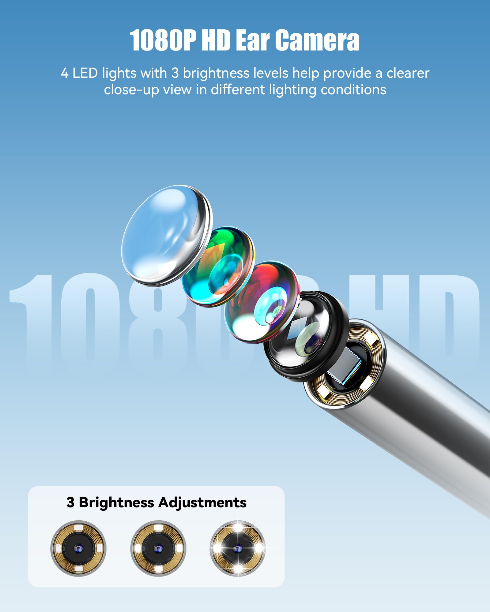Digital Otoscope - 1080P HD Ear Camera -3