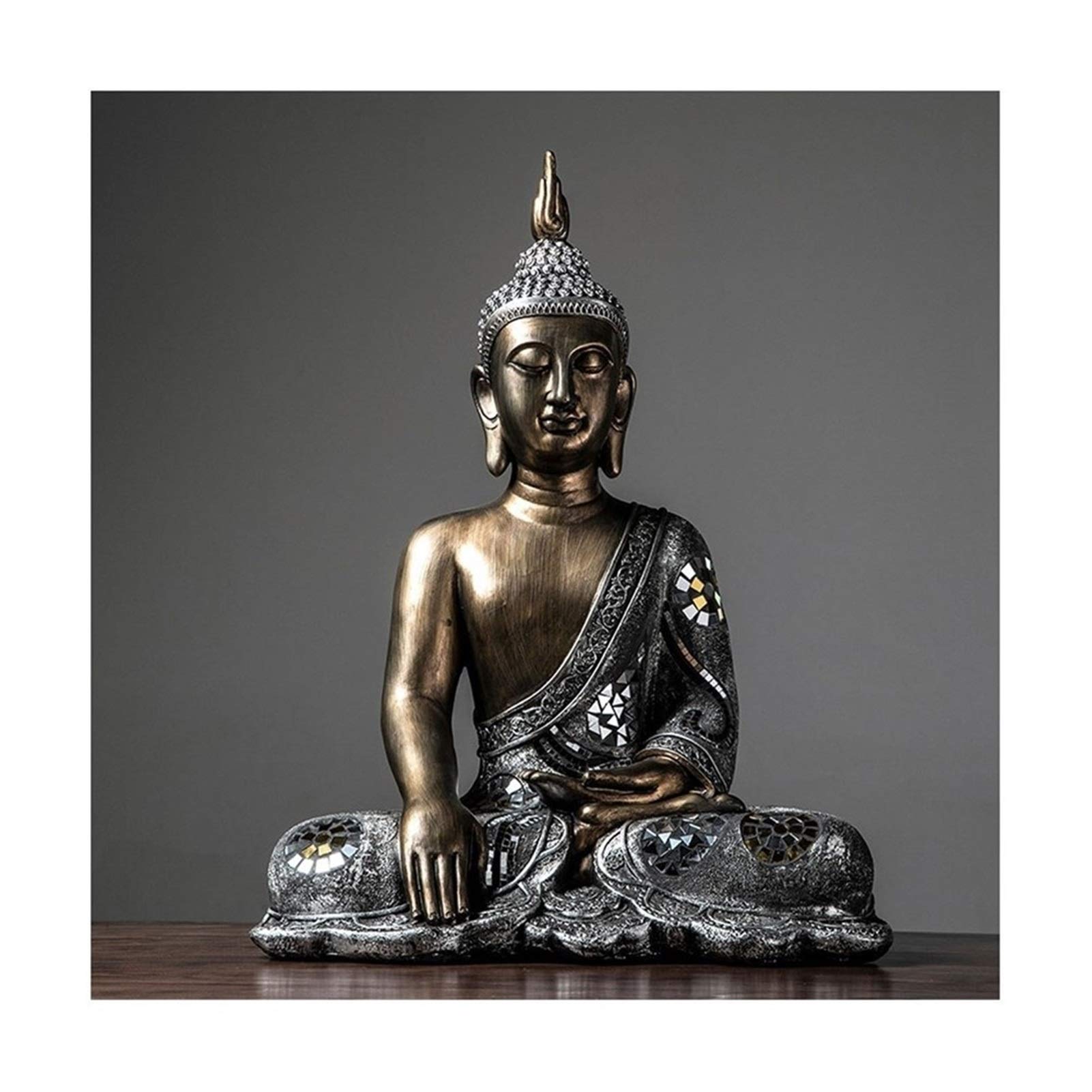 Buy LXYLXY Buddha Statue Zen Gift for Your Friends, Meditating Sculpture Thai Zen Sitting Buddha