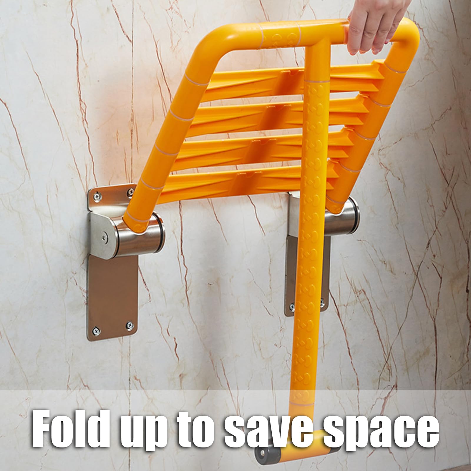 Asiento Ducha Plegable Pared Montada,Silla Plegable De Pared Uso DoméStico,Silla Abatible Ducha Montado Pared,PráCtico,Conveniente,Adecuado para Inodoro Y BañO