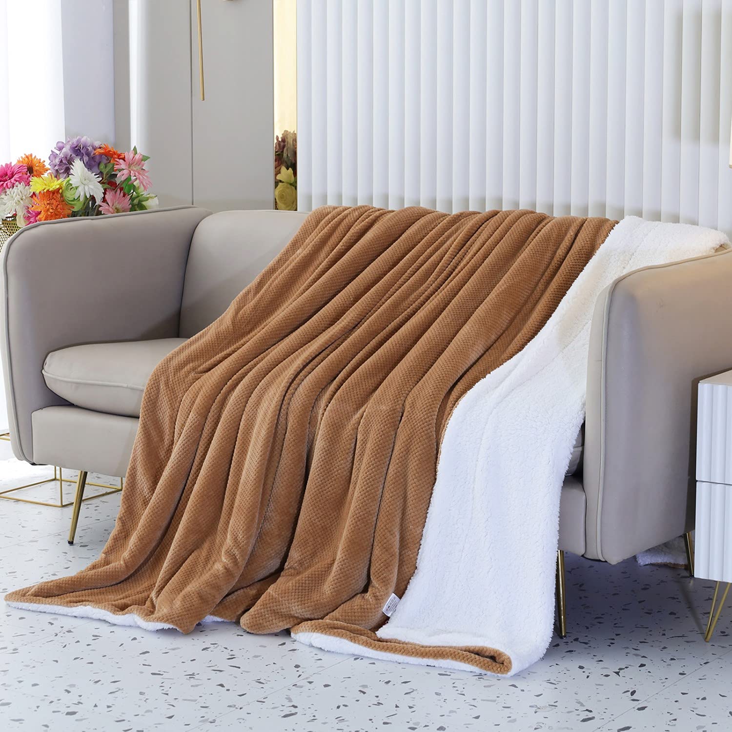 Brown Teddy Bear Throw Blanket Perinsto Cute Teddy Bear Throw