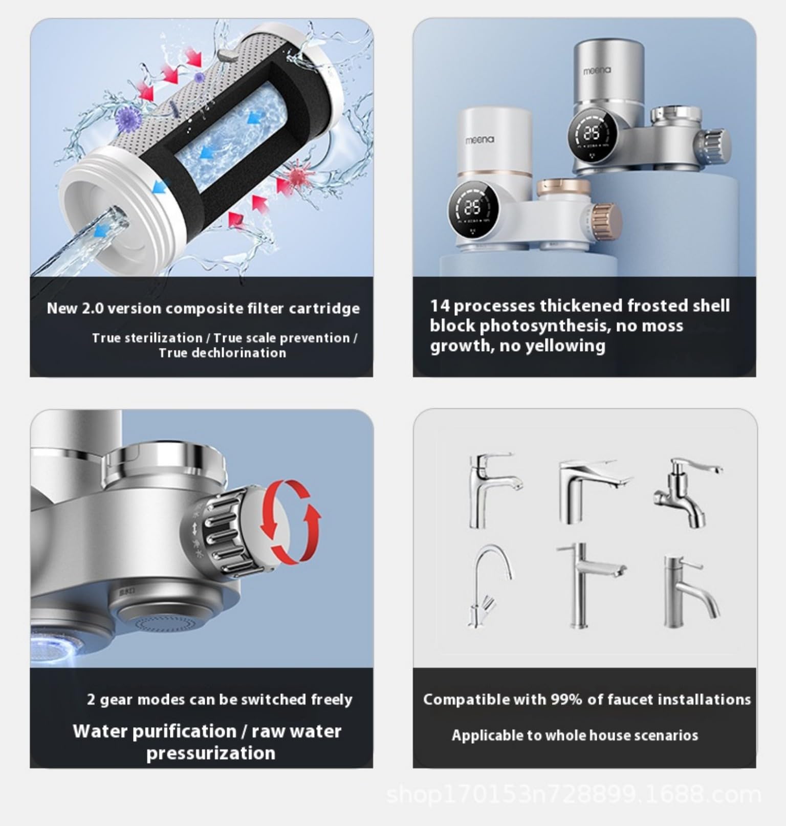 Water Filter Tap With 2 Filters, UV Sterilisation, 12-Stage