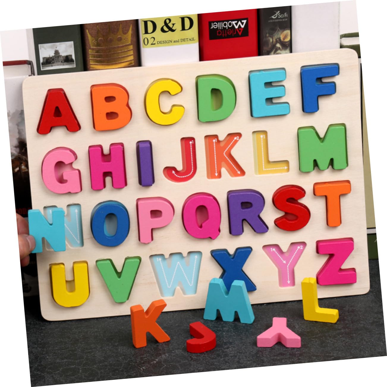 Puzzle in Legno Numeri e Alfabeto, Set Educativo per Bambini | Sviluppo Mentale, Strumenti Didattici Cognitivi, Rompicapo Riconoscimento