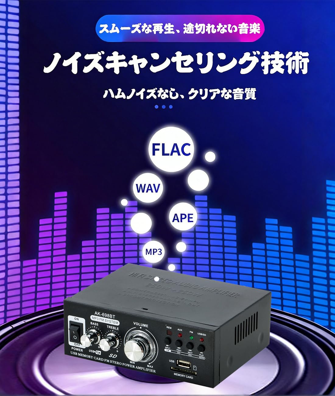 Amazon.co.jp: Topsky パワーアンプ オーディオサウンドアンプ