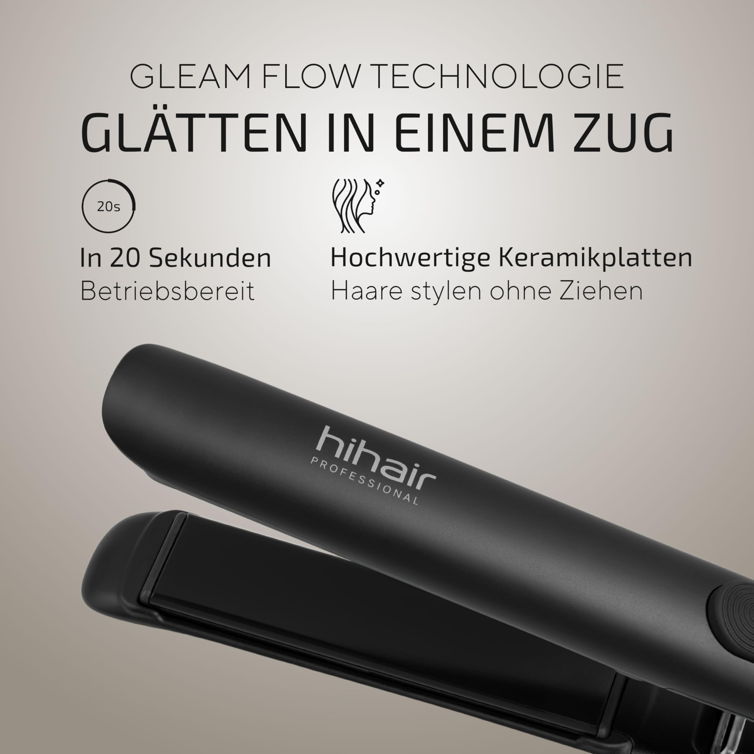 Glätteisen – Testsieger 2025* – 4 Jahre Garantie – 100 Tage risikofrei testen – Mit LCD-Display – Schnell aufheizend in nur 20 Sek. – Für seidig glattes Haar mit mehr Glanz