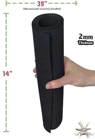 The Foamory Black EVA Foam Sheet - 2mm Thick 14x39 inch Cosplay Craft Foam