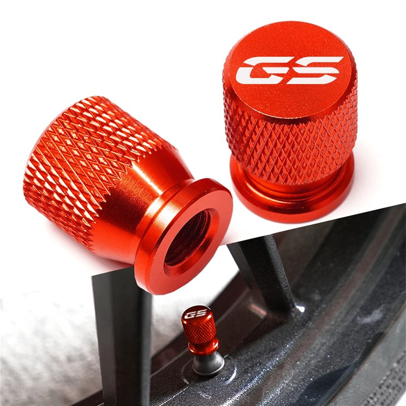 Bouchon De Valve De Pneu Moto GS – Aluminium CNC, Logo GS – Compatible R1200GS, R1250GS, F750GS, F800GS, Etc. – Couleurs Au Choix - 3